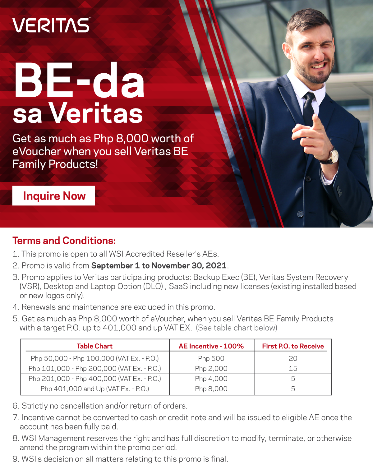 BE Da ka sa Veritas Promo Landing Page