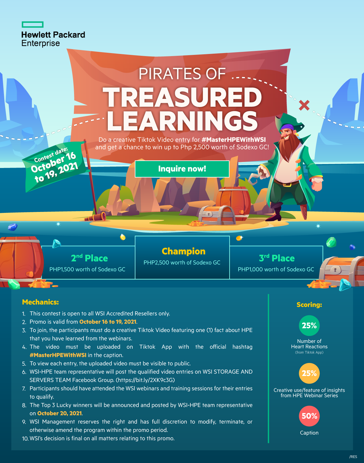 HPE-Pirates of Treasured Learnings Landing Page