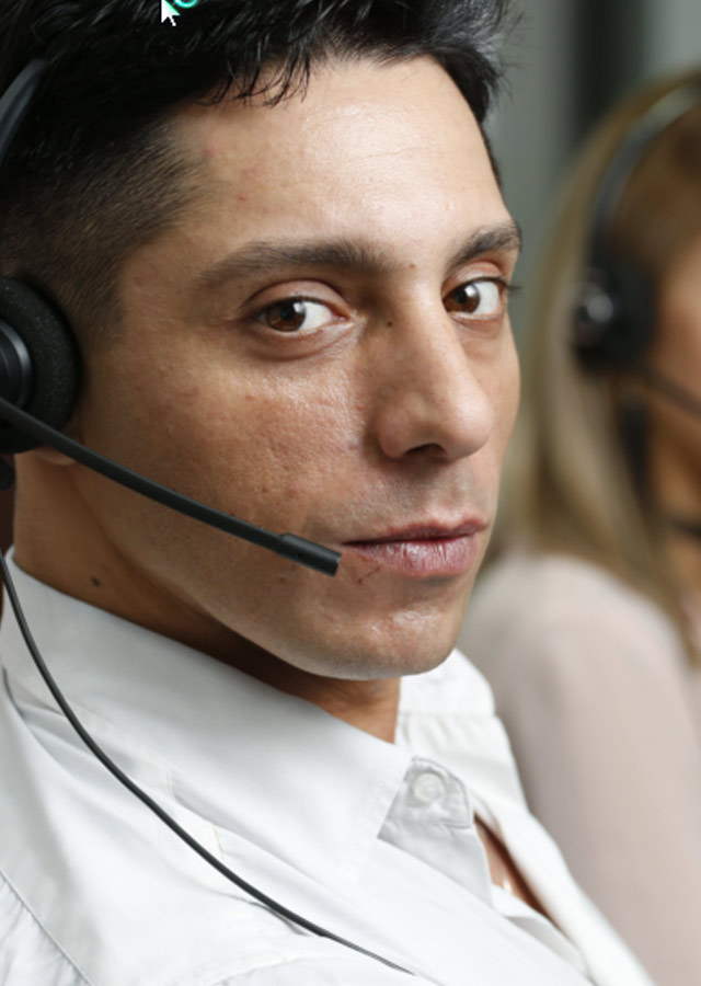 Office worker using Addasound Crystal SR2832 USB headset