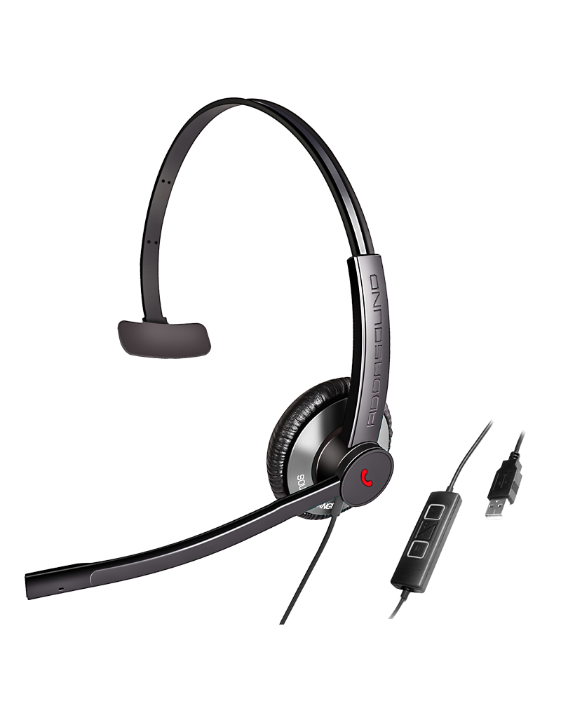 Gray Addasound EPIC 511 monaural USB headset
