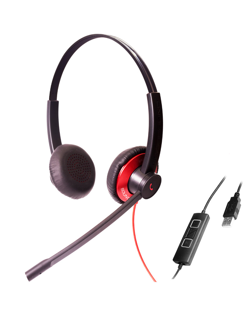 Red Addasound EPIC 512 binaural USB headset