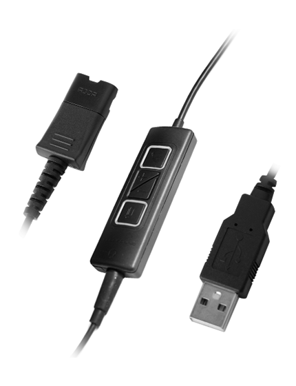 Addasound USB cable DN3011 QD to USB with call control buttons