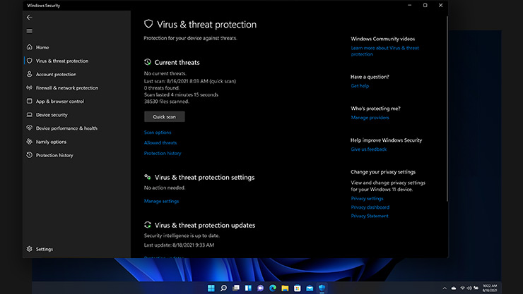 New Windows 11 devices come with build-in security including hardware isolation, encryption, and malware protection.