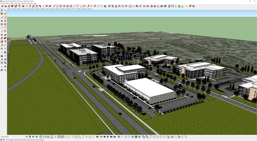 SketchUp and rendered using V-Ray