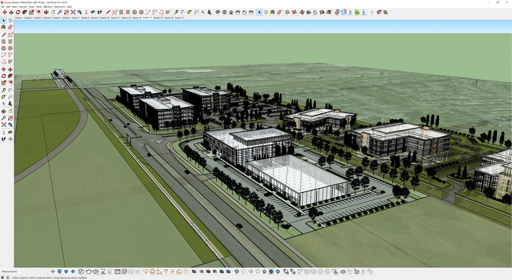 SketchUp and rendered using V-Ray