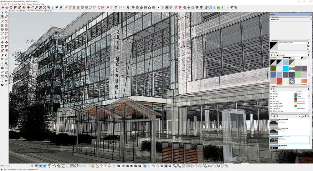 University District Office Building entry renderings