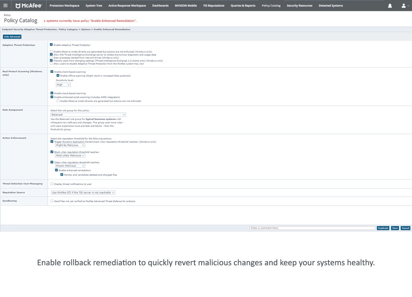 Trellix Rollback Remediation