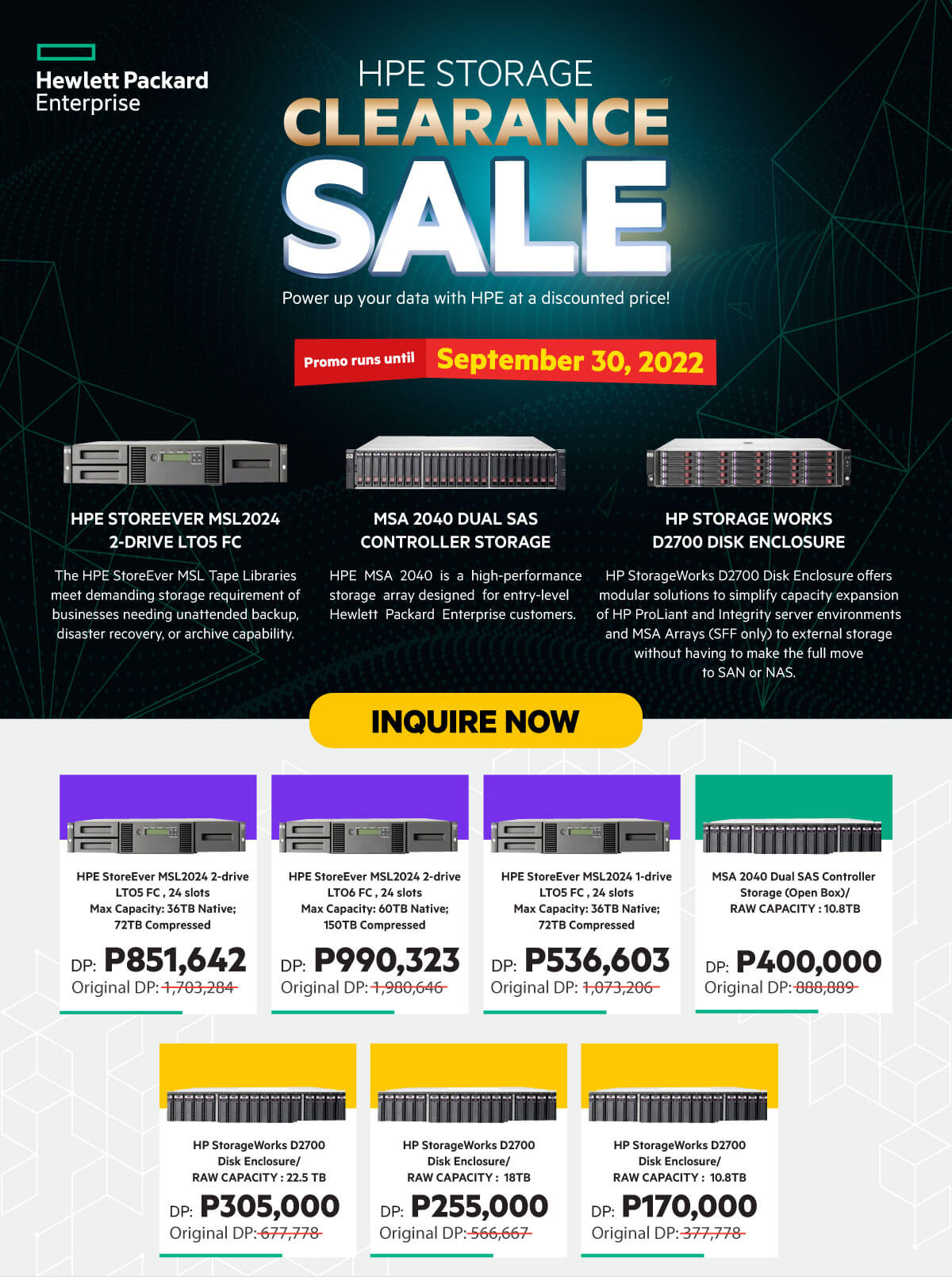 HPE Storage Clearance Sale