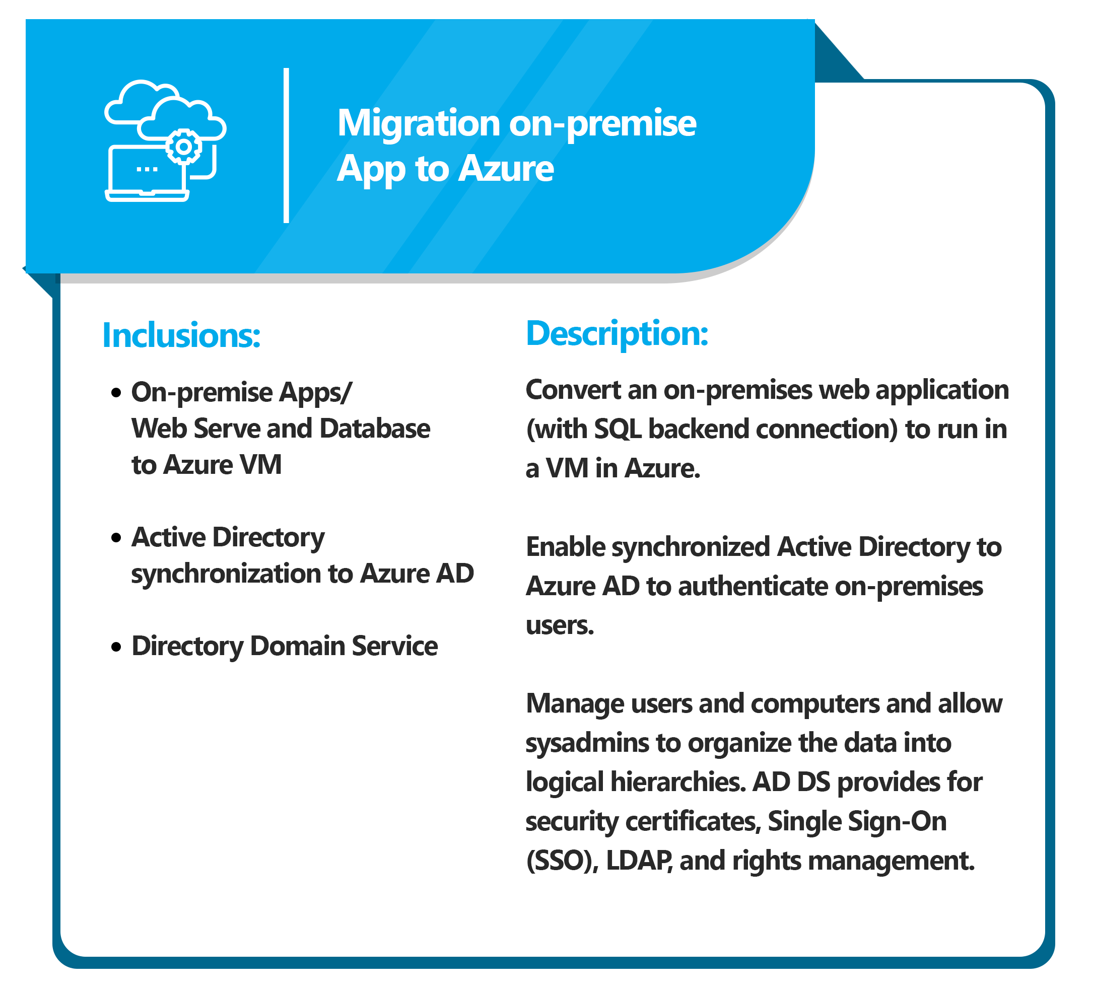 Migration on-premise App to Azure
