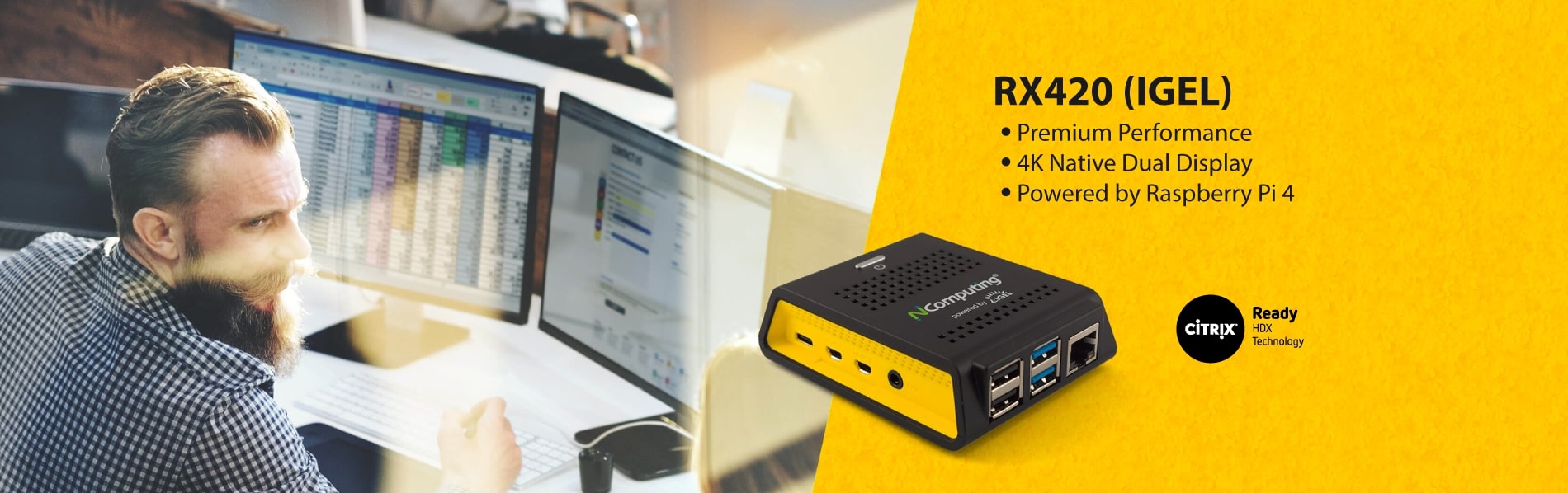 NComputing RX420(IGEL) product landing page banner