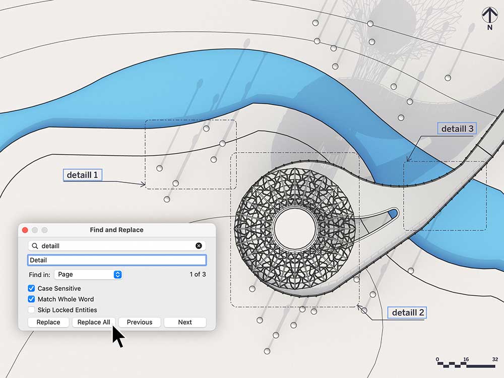 SketchUp LayOut Find and Replace