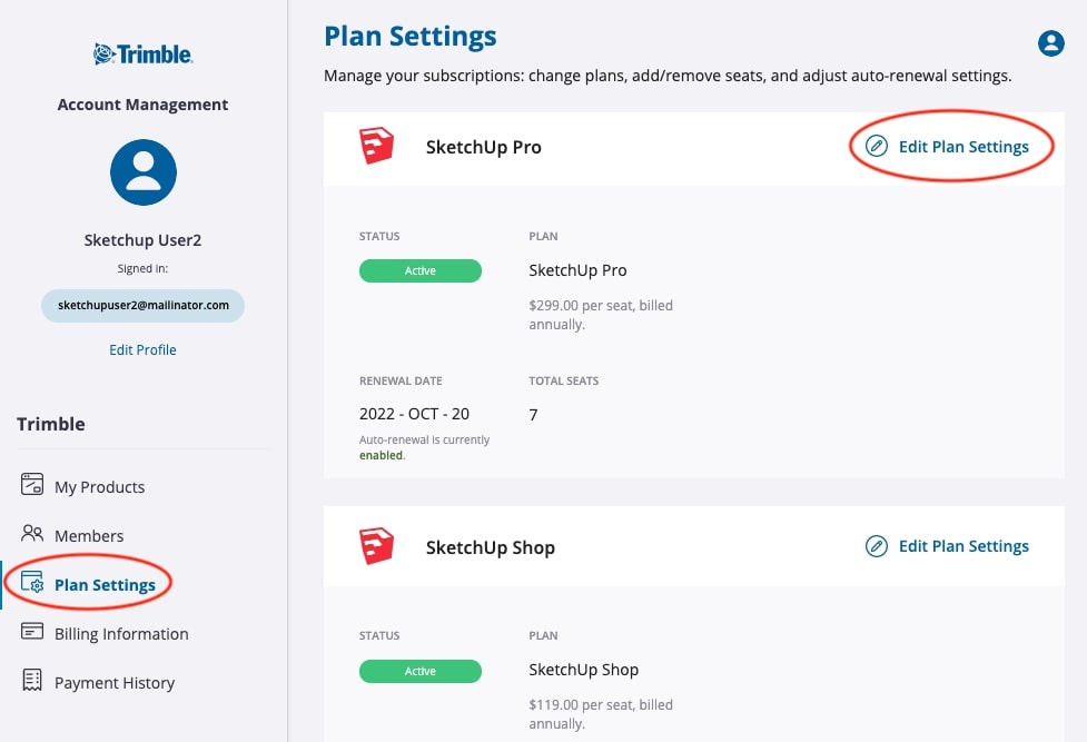 SketchUp Plan Management