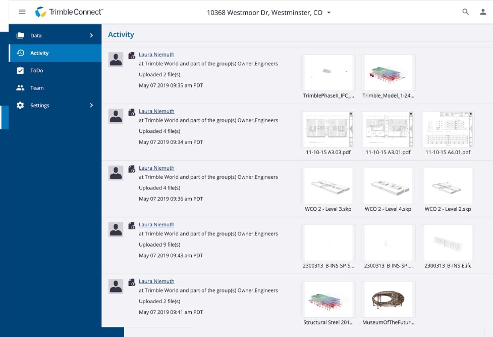 Trimble User Activity Tracking