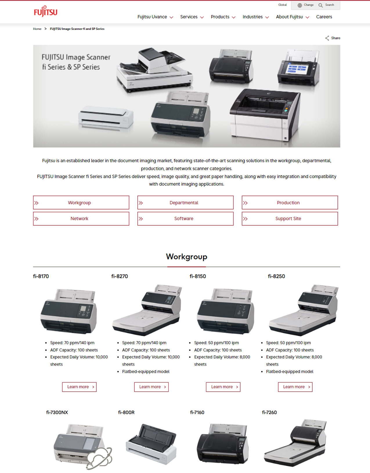 Fujitsu Image Scanner fi and SP Series: Fujitsu Global