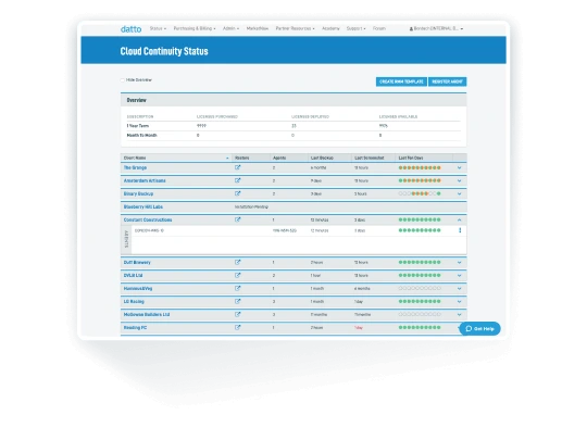 Datto Cloud Continuity Portal Management