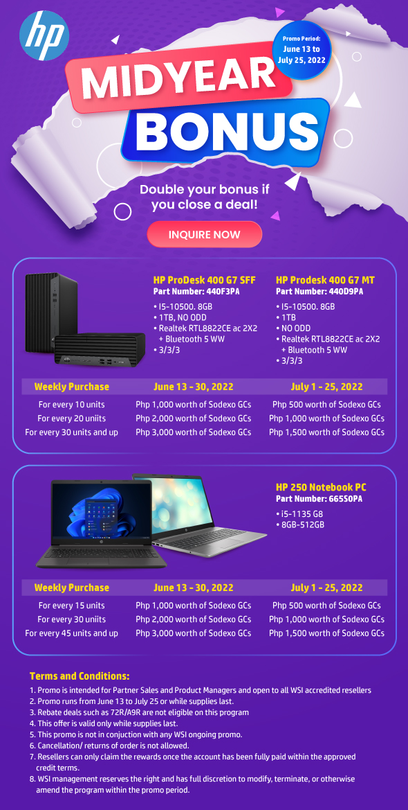 HP Commercial PC Prodesk 400 and HP 250