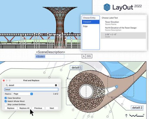 SketchUp LayOut 2021 Find and Replace