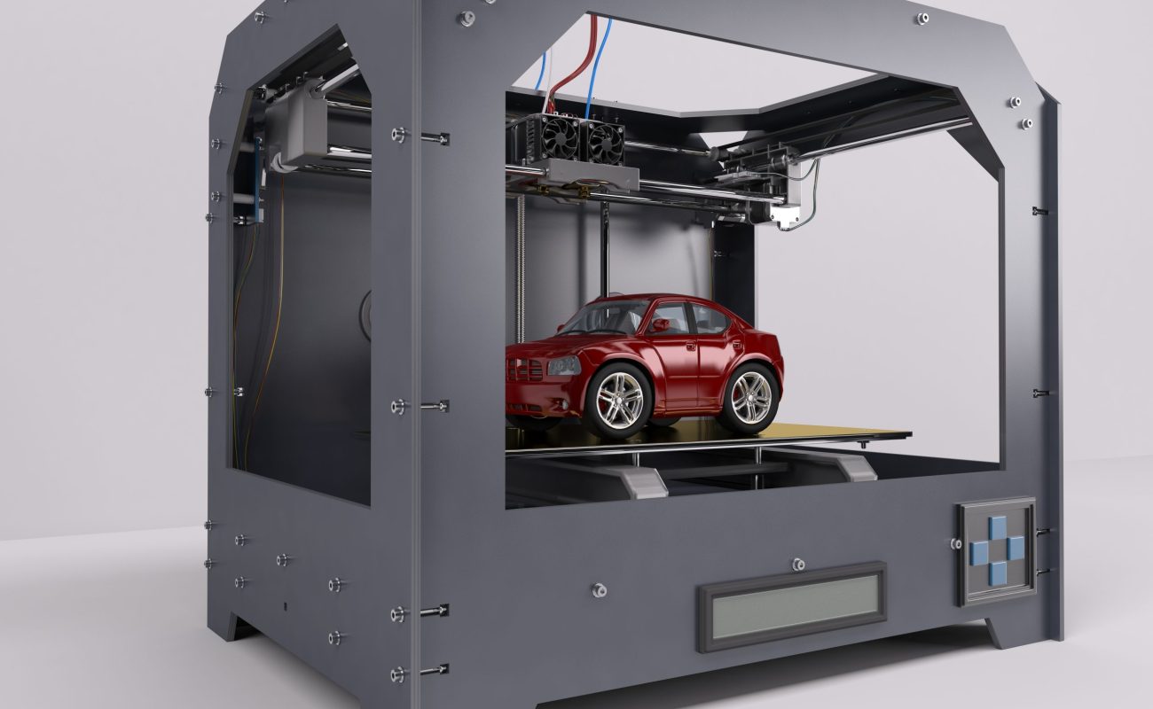 3D Render of 3 Dimensional  Printer