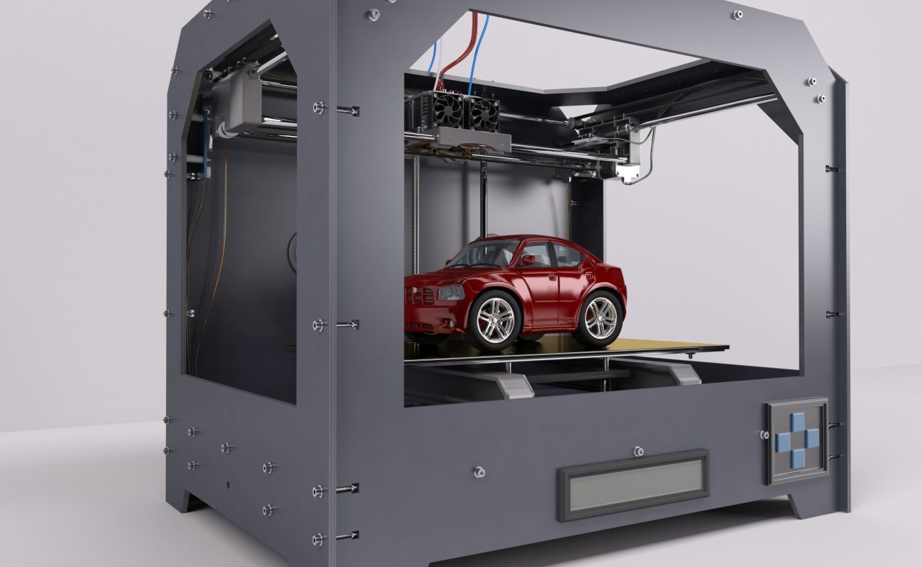 3 Dimensional Printer 3D Render of 3 Dimensional Printer